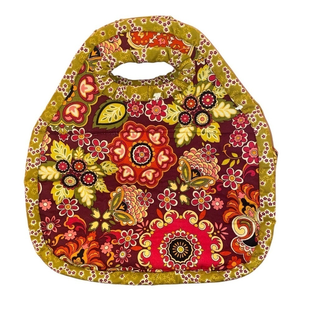 QUILTED V.B. INSPIRED Insulated Lunch Bag in Multi-Colored Floral Print
